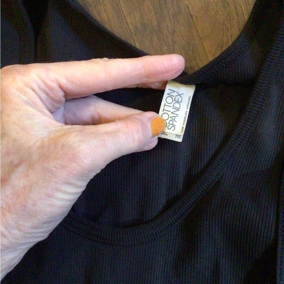 NEW! Los Angeles Apparel,Classic Black Women's cotton spandex Tank Top - Picture 5 of 5